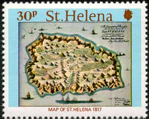 Карта острова Святой Елены