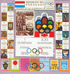 Плакаты разных Олимпийских игр