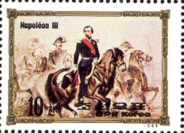 Наполеон III на коне со свитой