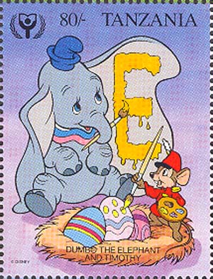 Буква E — слоненок Дамбо