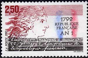 Марианна и цвета французского флага