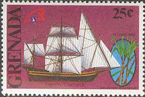 Французский корабль, тростник