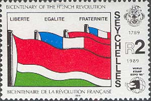 Флаги Сейшел и Франции
