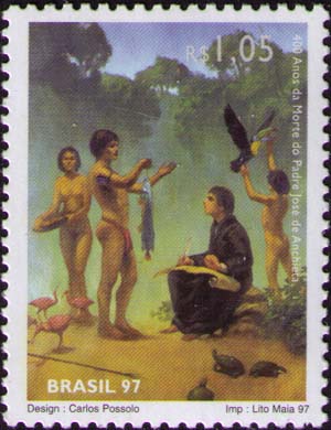 Жозе ди Аншиета с индейцами